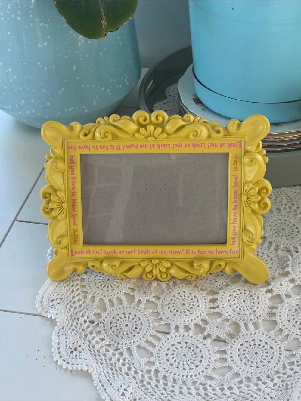Yellow Ornate Decorative Picture Frame - Home Accents